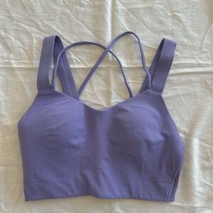 Lululemon Athletica like a cloud longline Lavender Strappy Sports Bra